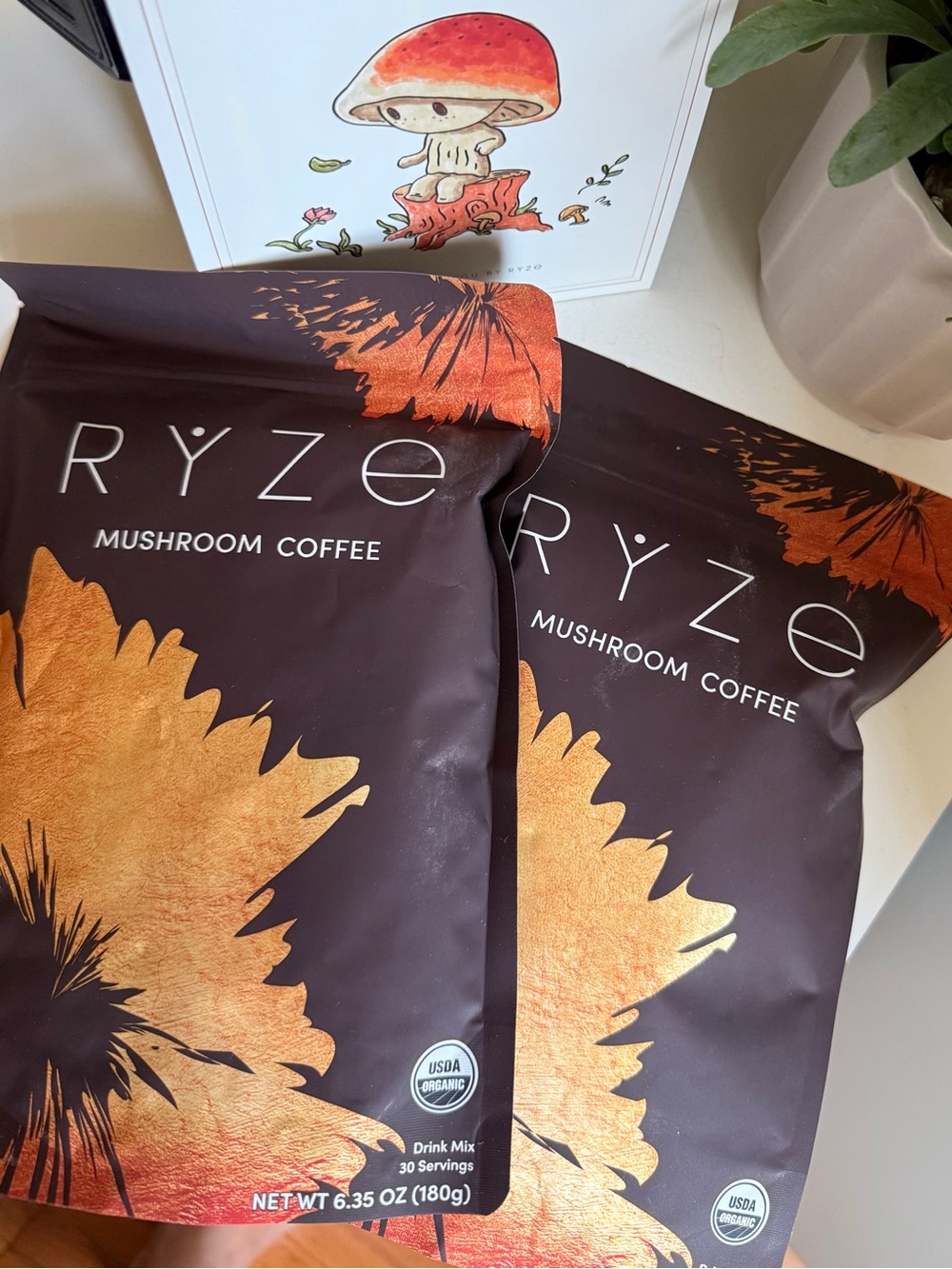 RYZE Mushroom Coffee Mix - Pack of 2 NWT